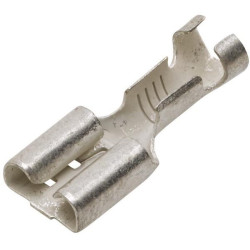 Gnybtų mentė moteriška, sidabrinė, 1,5-2,5 mm² 6,3 x 0,8 mm, lizdinė plokštelė (100x), Hella 8KW701235033