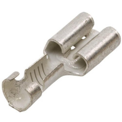 Gnybtų mentė moteriška, sidabrinė, 1,5-2,5 mm² 6,3 x 0,8 mm, lizdinė plokštelė (100x), Hella 8KW701235033