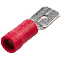 Gnybtų mentė vyriška, raudona, 0,5–1 mm² 6,3 x 0,8 mm, lizdinė plokštelė (100x), Hella 8KW702796003