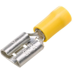 Gnybtų mentė moteriška, geltona, 4-6 mm² 9,5x1,2 mm, lizdinė plokštelė (50x), Hella 8KW700142003