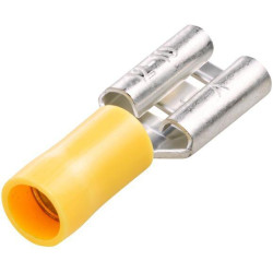 Gnybtų mentė moteriška, geltona, 4-6 mm² 9,5x1,2 mm, lizdinė plokštelė (50x), Hella 8KW700142003