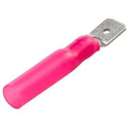 Gnybtų mentė vyriška, raudona, 0,5–1 mm² 6,3 x 0,8 mm, lizdinė plokštelė (25x), Hella 8KW732568003