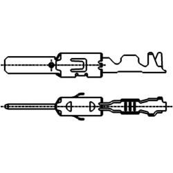 Gnybtų mentė, balta, 0,5-1 mm² 2,8 x 0,8 mm, lizdinė plokštelė (50x), Hella 8KW863930003