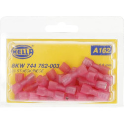 Gnybtų mentė moteriška, raudona, 0,5-1mm² 4,8x0,8 mm, lizdinė plokštelė (25x), Hella 8KW744762003