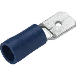 Gnybtų mentė vyriška, mėlyna, 1,5–2,5 mm² 6,3 x 0,8 mm, lizdinė plokštelė (100x), Hella 8KW044288003