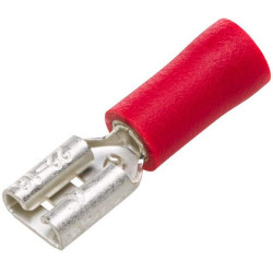 Gnybtų mentė moteriška, raudona, 0,5-1mm² 4,8x0,5 mm, lizdinė plokštelė (100x), Hella 8KW705392003