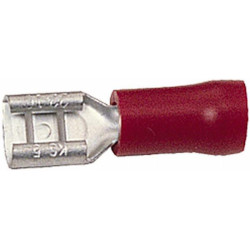 Gnybtų mentė moteriška, raudona, 0,5-1mm² 4,8x0,5 mm, lizdinė plokštelė (100x), Hella 8KW705392003