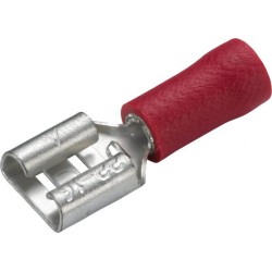 Gnybtų mentė moteriška, raudona, 0,5-1mm² 6,3x0,8 mm, lizdinė plokštelė (100x), Hella 8KW044036003