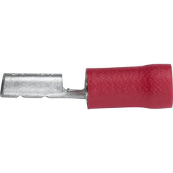 Gnybtų mentė moteriška, raudona, 0,5-1mm² 6,3x0,8 mm, lizdinė plokštelė (100x), Hella 8KW044036003