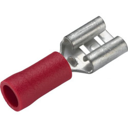 Gnybtų mentė moteriška, raudona, 0,5-1mm² 6,3x0,8 mm, lizdinė plokštelė (100x), Hella 8KW044036003