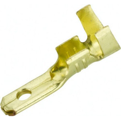 Gnybtų mentė vyriška, sidabrinė, 0,5-1 mm² 2,8x0,8 mm Ø2,8 mm, lizdinė plokštelė (100x), Hella 8KW744752003