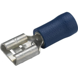 Gnybtų mentė moteriška, mėlyna, 1,5-2,5 mm² 6,3 x 0,8 mm, lizdinė plokštelė (100x), Hella 8KW044022003