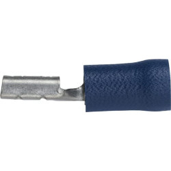 Gnybtų mentė moteriška, mėlyna, 1,5-2,5 mm² 6,3 x 0,8 mm, lizdinė plokštelė (100x), Hella 8KW044022003