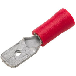 Gnybtų mentė, raudona, 0,5–1 mm² 6,3 x 0,8 mm (10x), Hella 8KW702796811