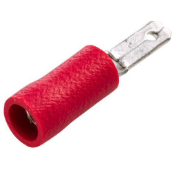 Gnybtų mentė vyriška, raudona, 0,5–1 mm² 2,8 x 0,8 mm, lizdinė plokštelė (100x), Hella 8KW744699003