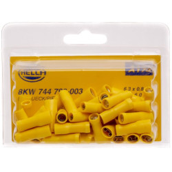 Gnybtų mentė moteriška, geltona, 4-6 mm² 6,3x0,8 mm, lizdinė plokštelė (50x), Hella 8KW744799003