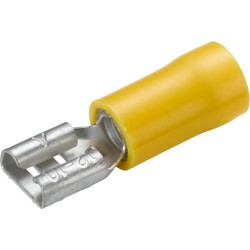 Gnybtų mentė moteriška, geltona, 4-6 mm² 6,3x0,8 mm, lizdinė plokštelė (50x), Hella 8KW044023003