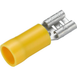 Gnybtų mentė moteriška, geltona, 4-6 mm² 6,3x0,8 mm, lizdinė plokštelė (50x), Hella 8KW044023003