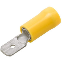 Gnybtų mentė, geltona, 4-6 mm² 6,3x0,8 mm, lizdinė plokštelė (50x), Hella 8KW744700003