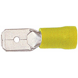 Gnybtų mentė, geltona, 4-6 mm² 6,3x0,8 mm, lizdinė plokštelė (50x), Hella 8KW744700003