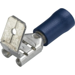 Gnybtų mentė moteriška, mėlyna, 1,5–2,5 mm² 6,3 x 0,8 mm, lizdinė plokštelė (50x), Hella 8KW044032003