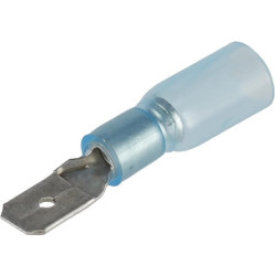 Nuo karščio susitraukiančio peilio jungtis, mėlyna, 1,5–2,5 mm², 6,3 x 4,8 mm LA901004