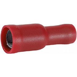 Bullet jungties moteriška, raudona, 0,5-1mm² Ø4mm A serija, lizdinė plokštelė (50x), Hella 8KW045145003