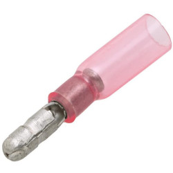 Kulkos jungties vyris, raudonas, 0,5–1 mm² Ø4 mm, lizdinė plokštelė (25x), Hella 8KW744765003