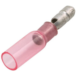 Kulkos jungties vyris, raudonas, 0,5–1 mm² Ø4 mm, lizdinė plokštelė (25x), Hella 8KW744765003