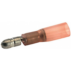 Kulkos jungties vyris, raudonas, 0,5–1 mm² Ø4 mm, lizdinė plokštelė (25x), Hella 8KW744765003