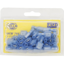 Gnybtų mentė vyriška, mėlyna, 1,5–2,5 mm² 6,3 x 0,8 mm A serija, lizdinė plokštelė (50x), Hella 8KW744704003