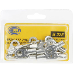 Žiedinė jungtis, sidabrinė, 6-10 mm² Ø8,4 mm, B serija, lizdinė plokštelė (25x), Hella 8KW177784212