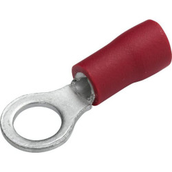 Žiedinė jungtis, Ø5,3 mm A serija, raudona, 0,5–1 mm² lizdinė plokštelė (100x), Hella 8KW044291003