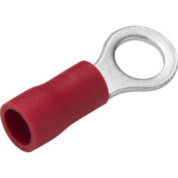 Žiedinė jungtis, Ø5,3 mm A serija, raudona, 0,5–1 mm² lizdinė plokštelė (100x), Hella 8KW044291003