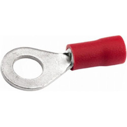 Žiedinė jungtis, Ø5,3 mm A serija, raudona, 0,5–1 mm² lizdinė plokštelė (100x), Hella 8KW044291003