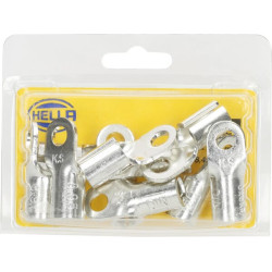 Žiedinė jungtis, sidabrinė, 25-35 mm² Ø8,4 mm, B serija, lizdinė plokštelė (10x), Hella 8KW177784502