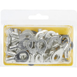 Žiedinė jungtis, sidabrinė, 2,5–6 mm² Ø10,5 mm, B serija, lizdinė plokštelė (50x), Hella 8KW177784122