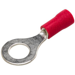 Žiedinė jungtis, Ø6,5 mm A serija, raudona, 0,5–1 mm² lizdinė plokštelė (100x), Hella 8KW744772003