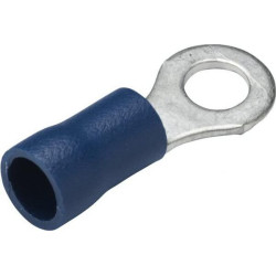 Žiedinė jungtis, mėlyna, 1,5–2,5 mm² Ø4,3 mm, A serija, lizdinė plokštelė (100x), Hella 8KW044028003