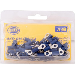 Žiedinė jungtis, mėlyna, 1,5–2,5 mm² Ø4,3 mm, A serija, lizdinė plokštelė (100x), Hella 8KW044028003