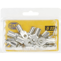 Žiedinė jungtis, sidabrinė, 10-16 mm² Ø6,5 mm, B serija, lizdinė plokštelė (20x), Hella 8KW177784302