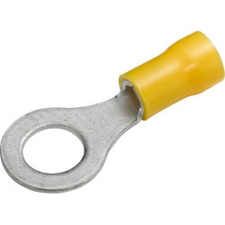 Žiedinė jungtis, Ø8,4 mm A serija, geltona, 4-6 mm² lizdinė plokštelė (50x), Hella 8KW044031003