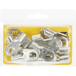 Žiedinė jungtis, sidabrinė, 10-16 mm² Ø10,5 mm, B serija, lizdinė plokštelė (20x), Hella 8KW177784322