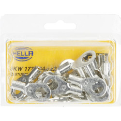 Žiedinė jungtis, sidabrinė, 6-10 mm² Ø10,5 mm, B serija, lizdinė plokštelė (25x), Hella 8KW177784222