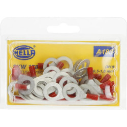 Žiedinė jungtis, raudona, 0,5–1,5 mm² Ø10,5 mm, A serija, lizdinė plokštelė (50x), Hella 8KW178042052