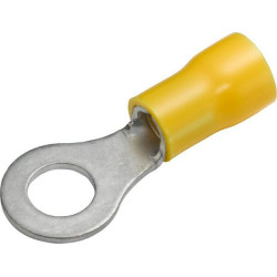 Žiedinė jungtis, Ø5,3 mm A serija, geltona, 4-6 mm² lizdinė plokštelė (50x), Hella 8KW044029003