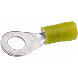 Žiedinė jungtis, Ø5,3 mm A serija, geltona, 4-6 mm² lizdinė plokštelė (50x), Hella 8KW044029003