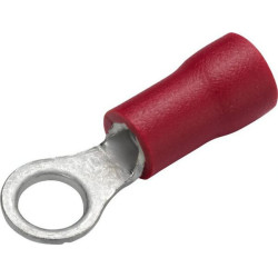 Žiedinė jungtis, Ø4,3 mm A serija, raudona, 0,5–1 mm² lizdinė plokštelė (100x), Hella 8KW044276003