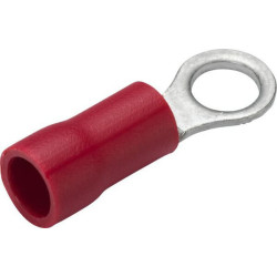 Žiedinė jungtis, Ø4,3 mm A serija, raudona, 0,5–1 mm² lizdinė plokštelė (100x), Hella 8KW044276003