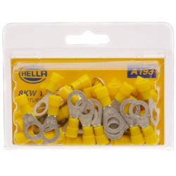 Žiedinė jungtis, Ø8,4 mm, A serija, geltona, 4-6 mm² lizdinė plokštelė (50x), Hella 8KW178042232